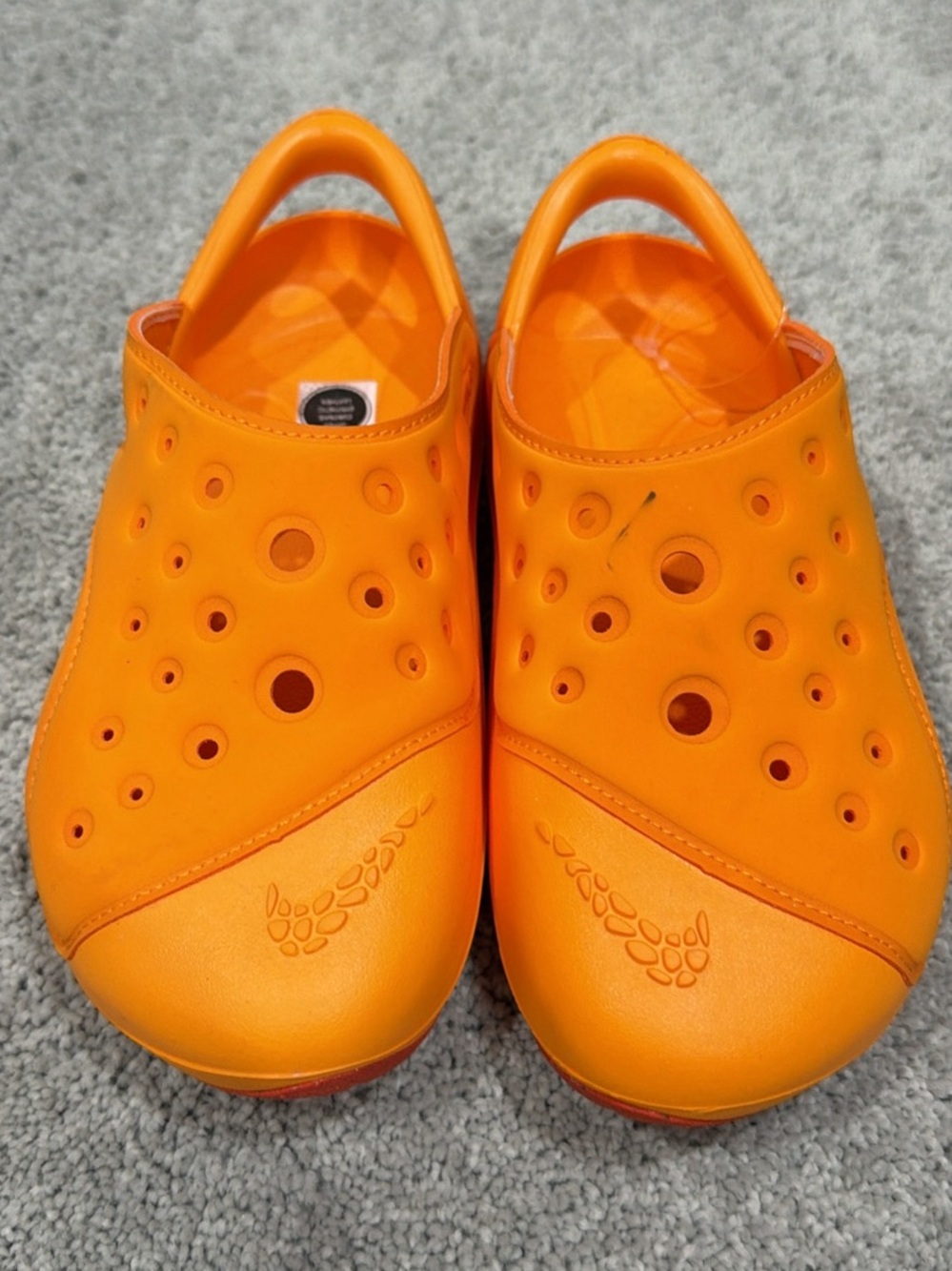 Nike Kids Orange Slip-On Vented Clog Sandals